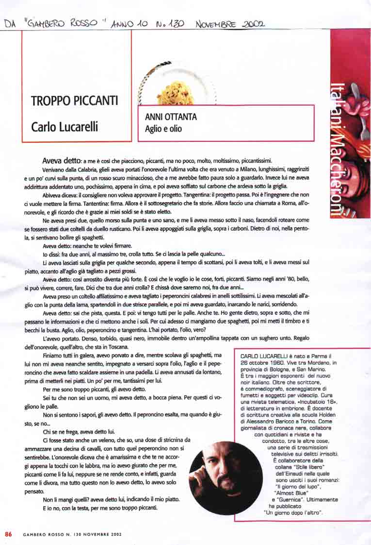 Carlo Lucarelli su carta