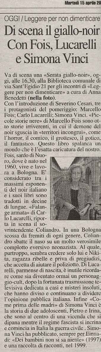 Carlo Lucarelli su carta