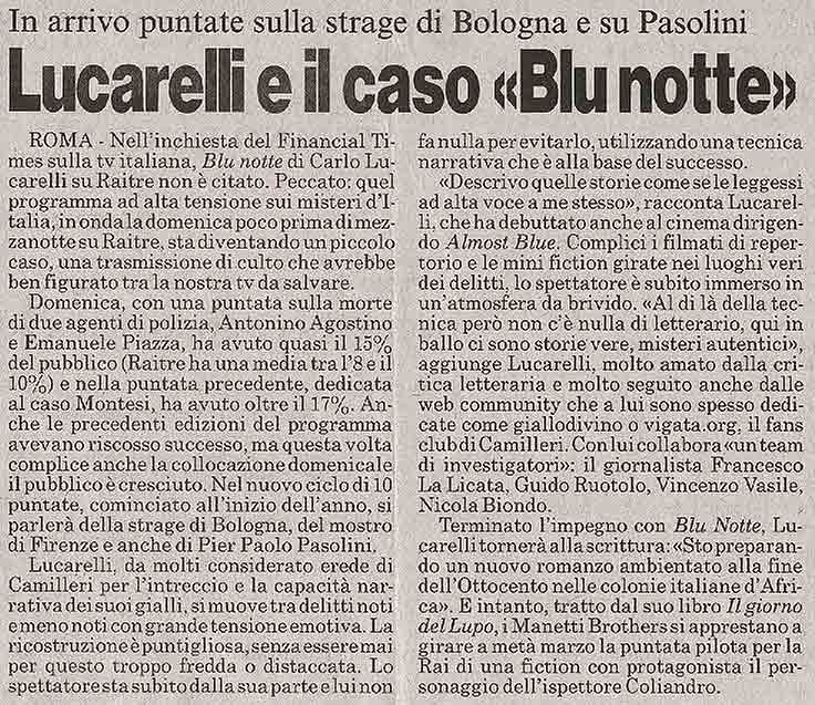 Carlo Lucarelli su carta