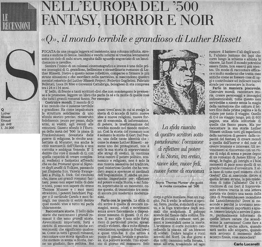 Carlo Lucarelli su carta