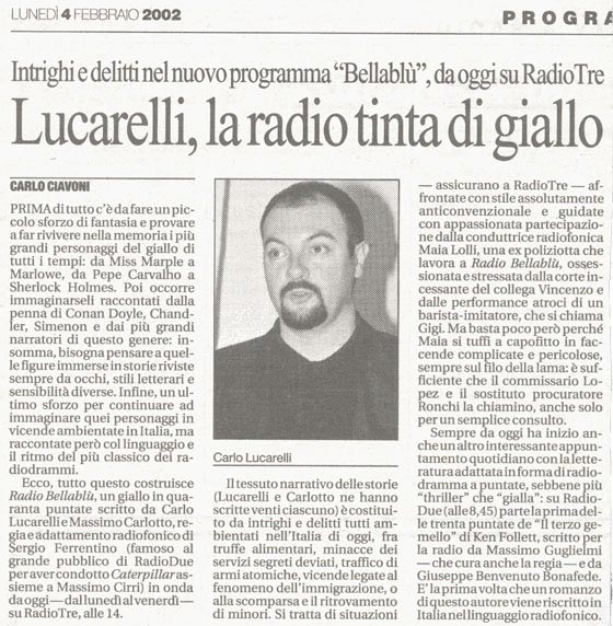 Carlo Lucarelli su carta